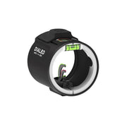 Black Dialed MAG-3VA tubular sight with green illuminated reticle and adjustment knobs.
