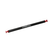 Black Arsenal LUX bar with textured grip and red end caps on white background.