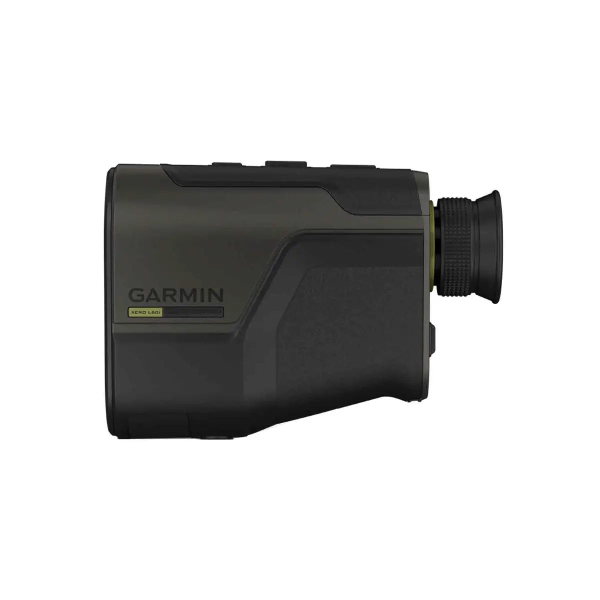 Black Garmin Xero L60i laser rangefinder with compact rectangular body and textured grip.