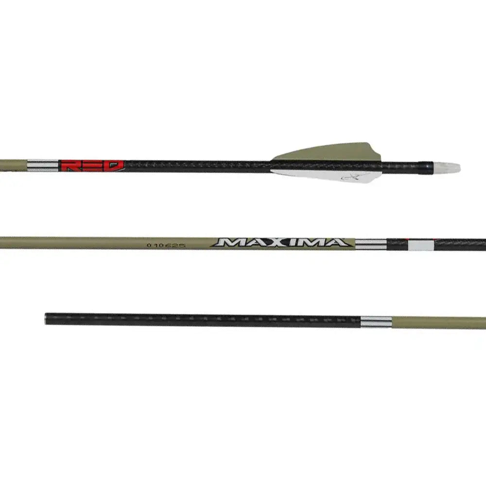 Carbon Express Maxima Red Fletched Arrows (Drab)