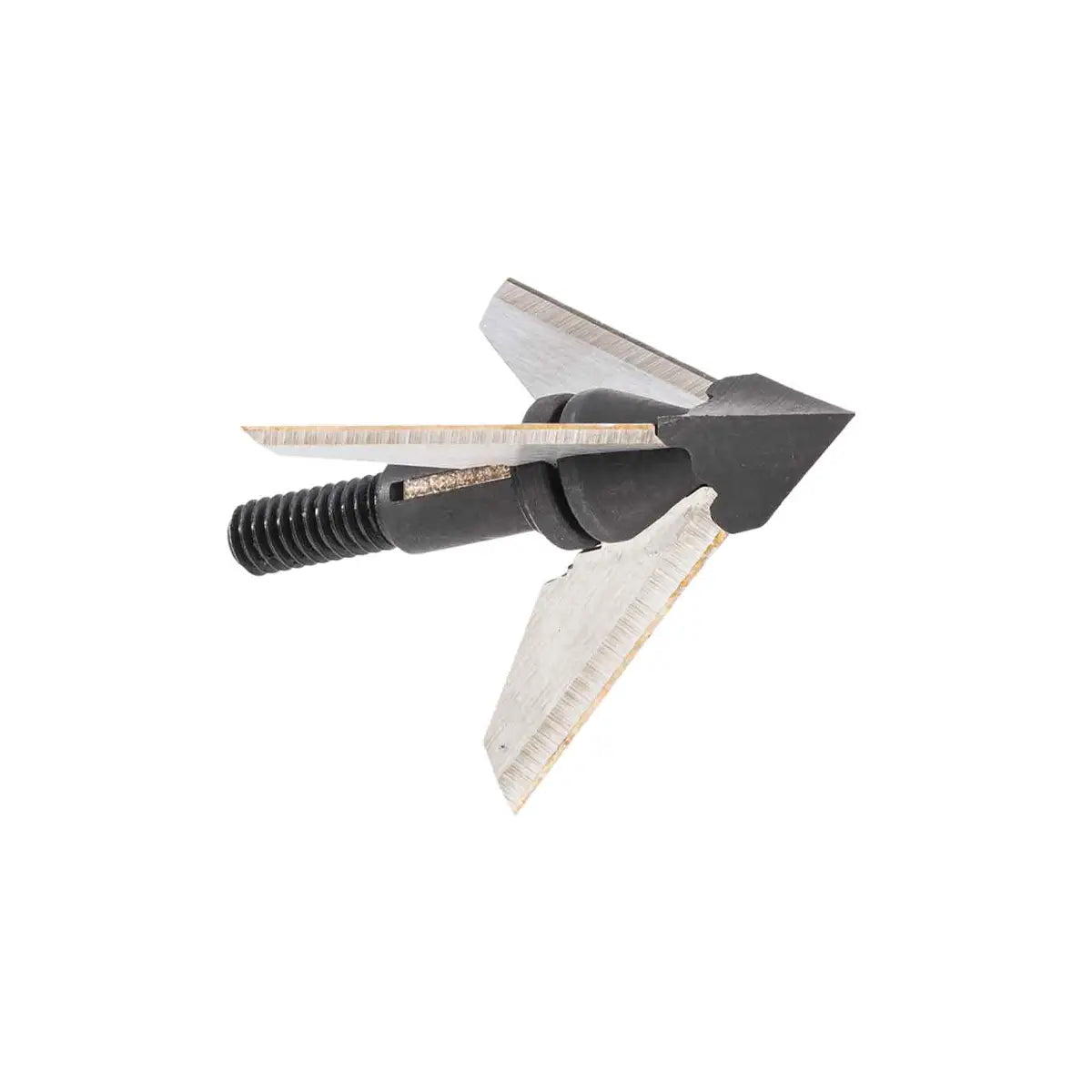 Archery broadhead on a white background