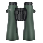 Swarovski NL Pure 14x52 binoculars in matte green with black eyepieces and central focusing wheel.